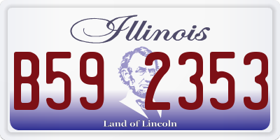 IL license plate B592353