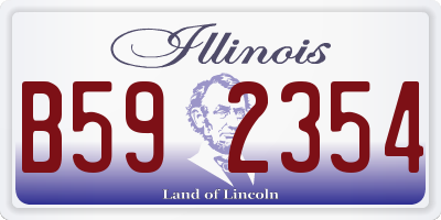 IL license plate B592354