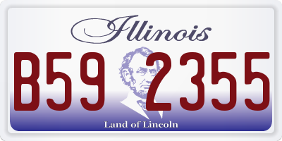 IL license plate B592355