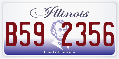 IL license plate B592356