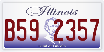 IL license plate B592357
