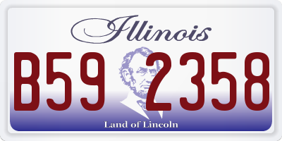 IL license plate B592358