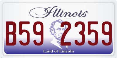IL license plate B592359