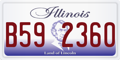 IL license plate B592360