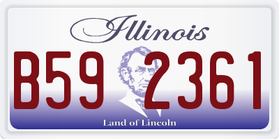 IL license plate B592361
