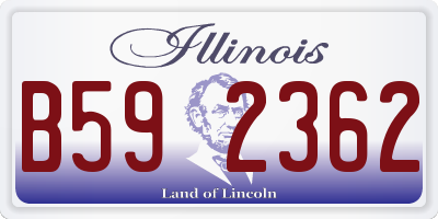 IL license plate B592362