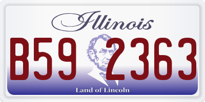 IL license plate B592363