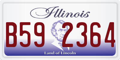 IL license plate B592364