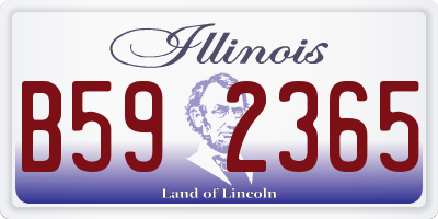 IL license plate B592365
