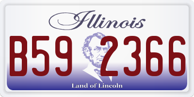 IL license plate B592366