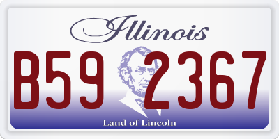 IL license plate B592367