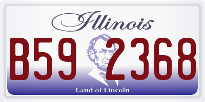 IL license plate B592368