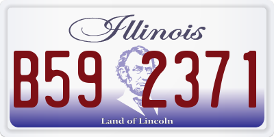 IL license plate B592371