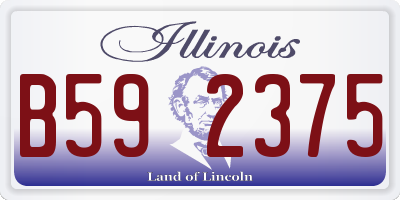 IL license plate B592375