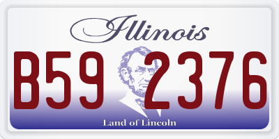 IL license plate B592376