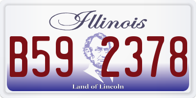 IL license plate B592378