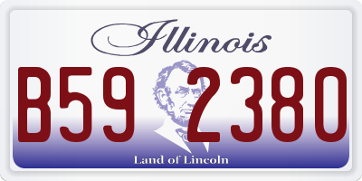 IL license plate B592380