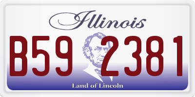 IL license plate B592381