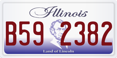 IL license plate B592382