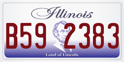 IL license plate B592383