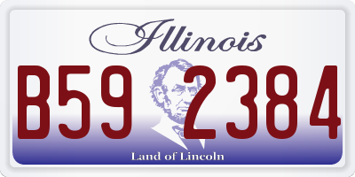 IL license plate B592384