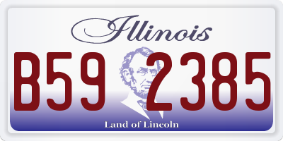 IL license plate B592385