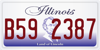IL license plate B592387
