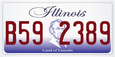 IL license plate B592389