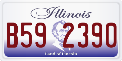 IL license plate B592390