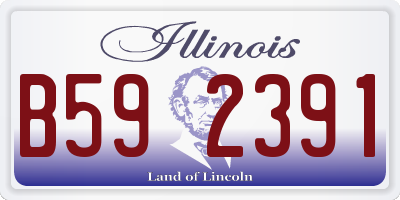 IL license plate B592391