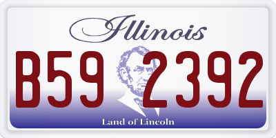 IL license plate B592392