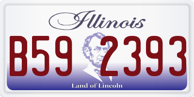IL license plate B592393