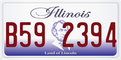 IL license plate B592394