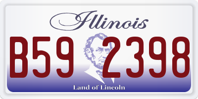 IL license plate B592398