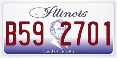 IL license plate B592701