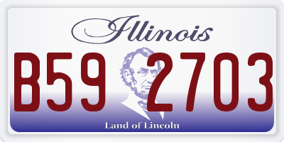 IL license plate B592703