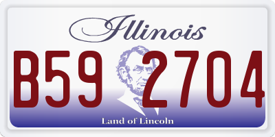 IL license plate B592704