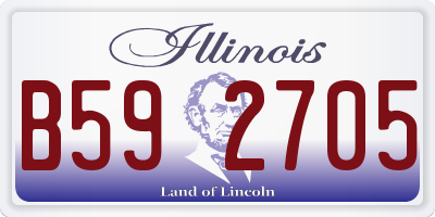 IL license plate B592705