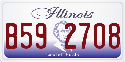 IL license plate B592708