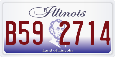 IL license plate B592714