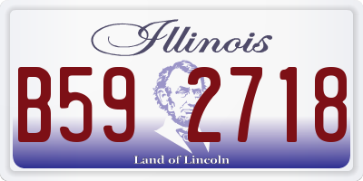 IL license plate B592718
