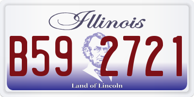 IL license plate B592721