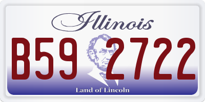 IL license plate B592722