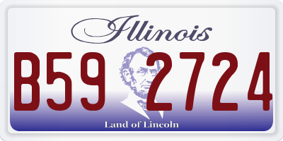 IL license plate B592724