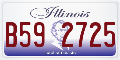 IL license plate B592725