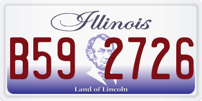 IL license plate B592726