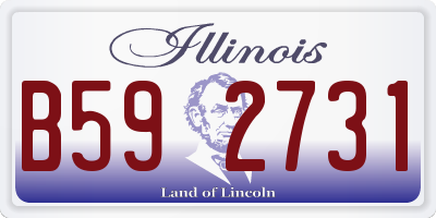 IL license plate B592731