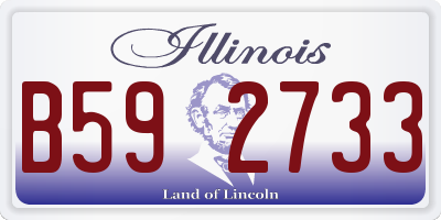 IL license plate B592733