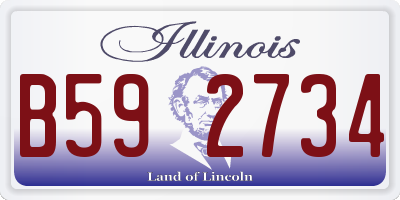 IL license plate B592734