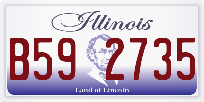 IL license plate B592735